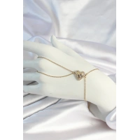 316L Çelik Zincirli Gold Renk Kalp Figürlü Şahmeran