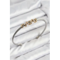 316L Çelik Zirkon Taşlı Model Gold Ve Gümüş Renk Kadın Bileklik