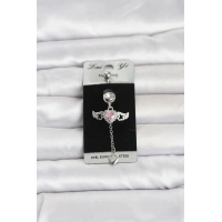 316L Cerrahi Çelik Kanatlı Kalp Model Göbek Piercing