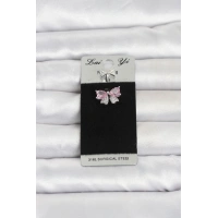 316L Cerrahi Çelik Pembe Fiyonk Model Göbek Piercing