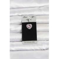 316L Cerrahi Çelik Pembe Kalp Model Göbek Piercing