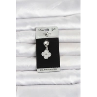 316L Cerrahi Çelik Sallantılı Yonca Model Göbek Piercing