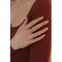 Ayarlanabilir Altın Renk Yılan Yüzük