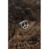 Barış İşareti Tasarımlı Ayarlamalı Erkek Yüzük