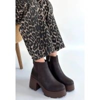 Belay Acı Kahve Nubuk Topuklu Bot