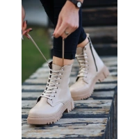 Bria  Nude Cilt Bağcıklı Bot