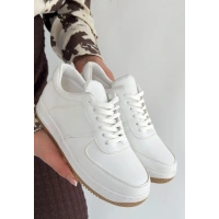 Ceyyan Beyaz Cilt Bağcıklı Spor Ayakkabı