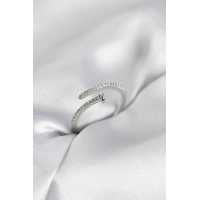 Çivi Model Zirkon Taşlı Gümüş Renk Kadın Yüzük