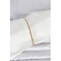 CM 14K Gold Renk Burgu Model Kadın Bileklik