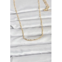 CM 14K Gold Renk Burgu Zincirli 60 cm Kadın Kolye