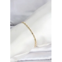 CM 14K Gold Renk Burgu Zincirli Model Kadın Bileklik