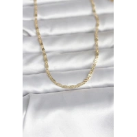 CM 14K Gold Renk Çizgi Lazer Model 60 cm Kadın Kolye