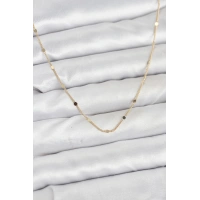 CM 14K Gold Renk Ezme Pul Model 60 cm Kadın Kolye