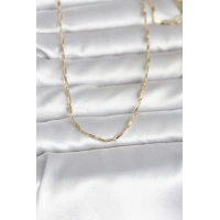 CM 14K Gold Renk İnce Ataç Zincir Model 60 cm Kadın Kolye