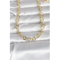 CM 14K Gold Renk Kalın Halka Zincirli 60 cm Kadın Kolye
