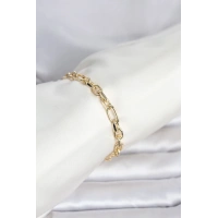 CM 14K Gold Renk Kalın Zincir Model Kadın Bileklik