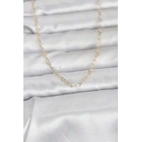 CM 14K Gold Renk Kalp Zincirli 60 cm Kadın Kolye