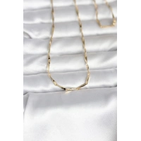 CM 14K Gold Renk Kesme Çubuk Zincirli Model 60 cm Kadın Kolye