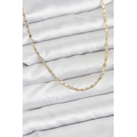 CM 14K Gold Renk Lazer İnce Zincirli Kadın Kolye