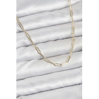 CM 14K Gold Renk Pirinç Ataç Zincir Kadın Kolye