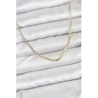 CM 14K Gold Renk Pirinç Zincir Model Kadın Kolye