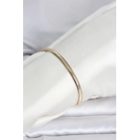 CM 14K Gold Renk Yassı Yılan Zincir Model Kadın Bileklik