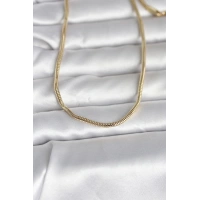 CM 14K Gold Renk Yılan Zincir Model 60 cm Kadın Kolye