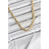 CM Burgu Model Gold Renk Pirinç 60 cm Kadın Kolye