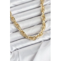 CM Kalın Burgu Model Gold Renk 60 cm Kadın Kolye