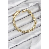 CM Kalın Zincir Model Gold Renk Pirinç Kadın Bileklik