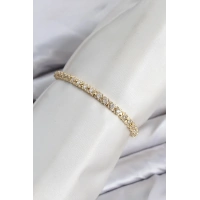 CM Model Zirkon Taşlı VIP Seri Gold Renk Pirinç Kadın Bileklik