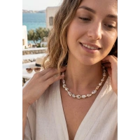 Doğal Deniz Kabuğu Dizi Kadın Kolye