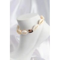 Doğal Kauri Kabuğu Asansörlü Model Halhal