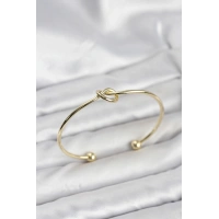Düğüm Model Pirinç Gold Renk Kadın Bileklik