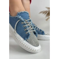 Enber Mavi Kot Bağcıklı Spor Ayakkabı