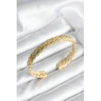 Ezme Zincir Model Gold Renk Kadın Bileklik