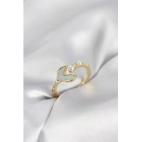 Gold Renk Balık Kuyruğu Model Kadın Yüzük