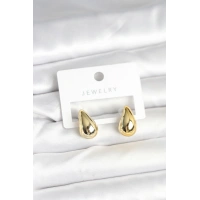 Gold Renk Damla Küpe 17 mm