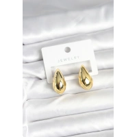 Gold Renk Damla Küpe 24 mm