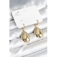 Gold Renk Pirinç Damla Model Kadın Küpe