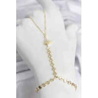 Gold Renk Pirinç Kutup Yıldızı Zirkon Taşlı Şahmeran