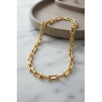 Gold Renk Pirinç Tifani Model Kadın Kolye