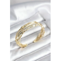 Gold Renk Pirinç Vintage Kadın Bileklik