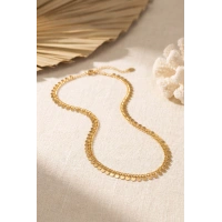 Gold Renk Pul Model 60 cm Kadın Kolye