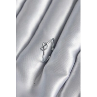 Gümüş Renk Düğüm Kalp Model Kadın Yüzük