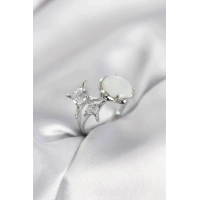 Gümüş Renk Kutup Yıldızı Model Kadın Yüzük