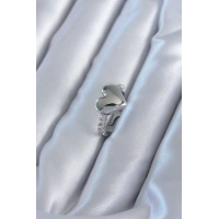 Gümüş Renk Pirinç Zirkon Taşlı Kalp Model Kadın Yüzük