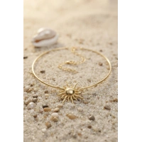 Güneş Model Gold Renk Choker Kadın Kolye