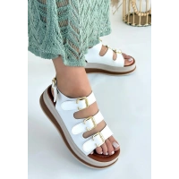 Jatay Beyaz Cilt Sandalet