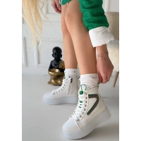 Joila Beyaz Cilt Yeşil Detaylı Bot